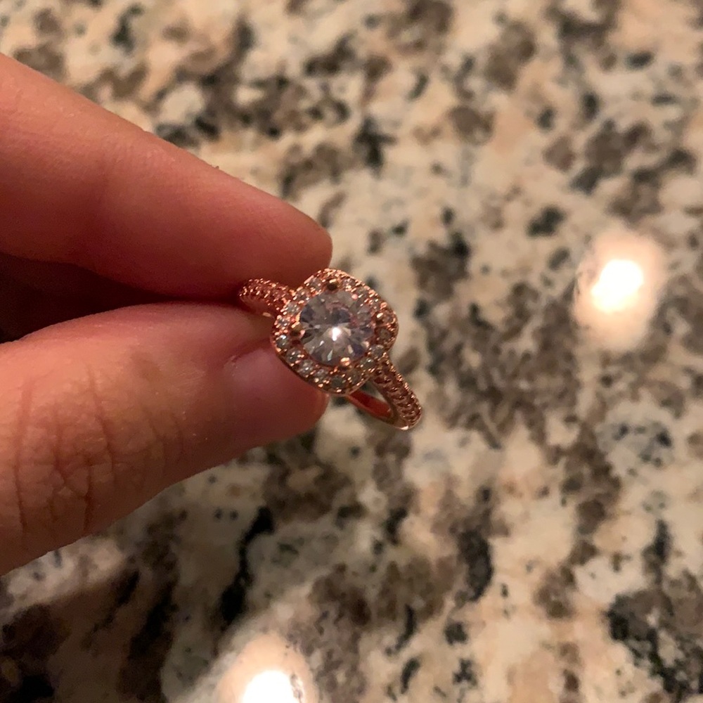 Rose gold diamond ring